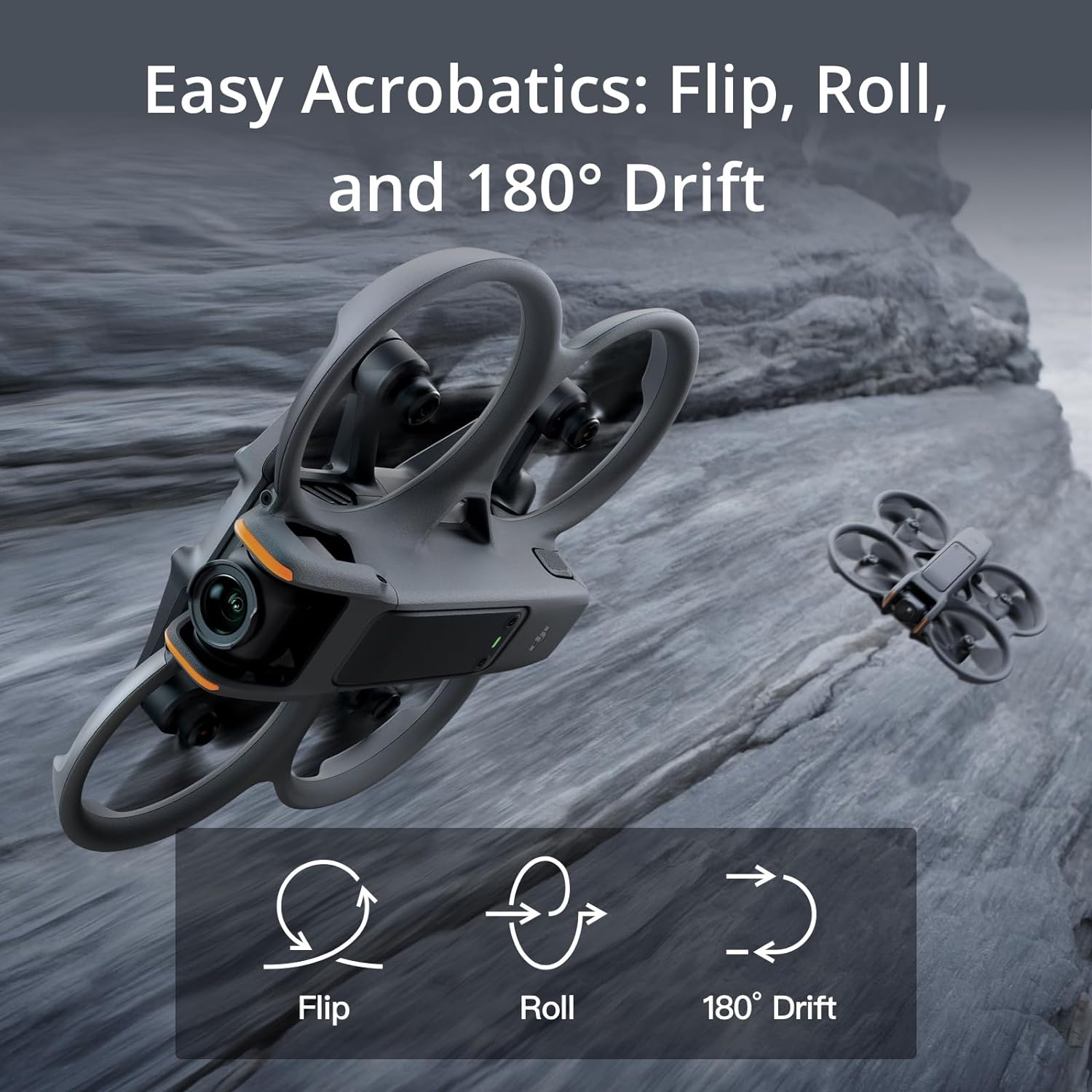 DJI Avata 2 Fly More Combo (3 Batteries), FPV Drone with Camera 4K, Immersive Experience, One-Push Acrobatics, Built-in Propeller Guard, 155° FOV, Camera Drone Compliant with FAA Remote ID