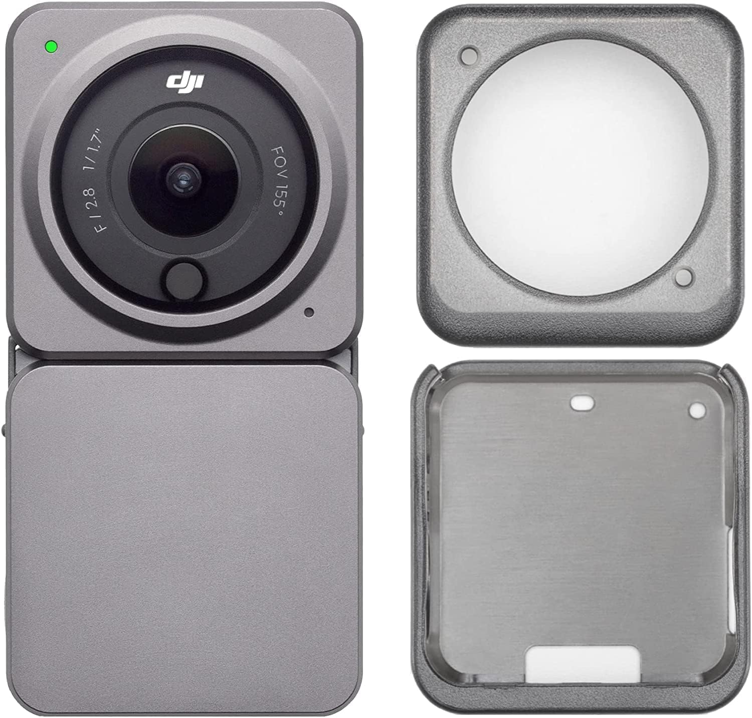 DJI Action 2 Power Combo (128GB), Action Camera 4K + Extended Battery Module, 4K/120fps, Super-Wide 155° FOV, Magnetic Attachments, Stabilization Technology, Mini Action Camera
