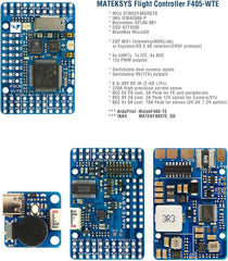 Matek F405 WTE Flight Controller STM32F405RGT6 Built in OSD SD Slot DPS310 for RC FPV Racing Drone ……