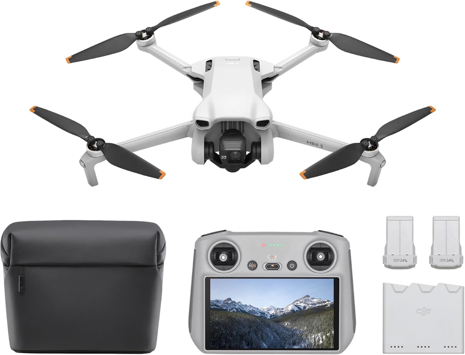 DJI Mini 3, Lightweight 3x Mechanical Gimbal Mini Camera Drone with 4K HDR Video, 38-min Flight Time, up to 32800ft (10km) Video Transmission, True Vertical Shooting, GPS Auto Return Integrated