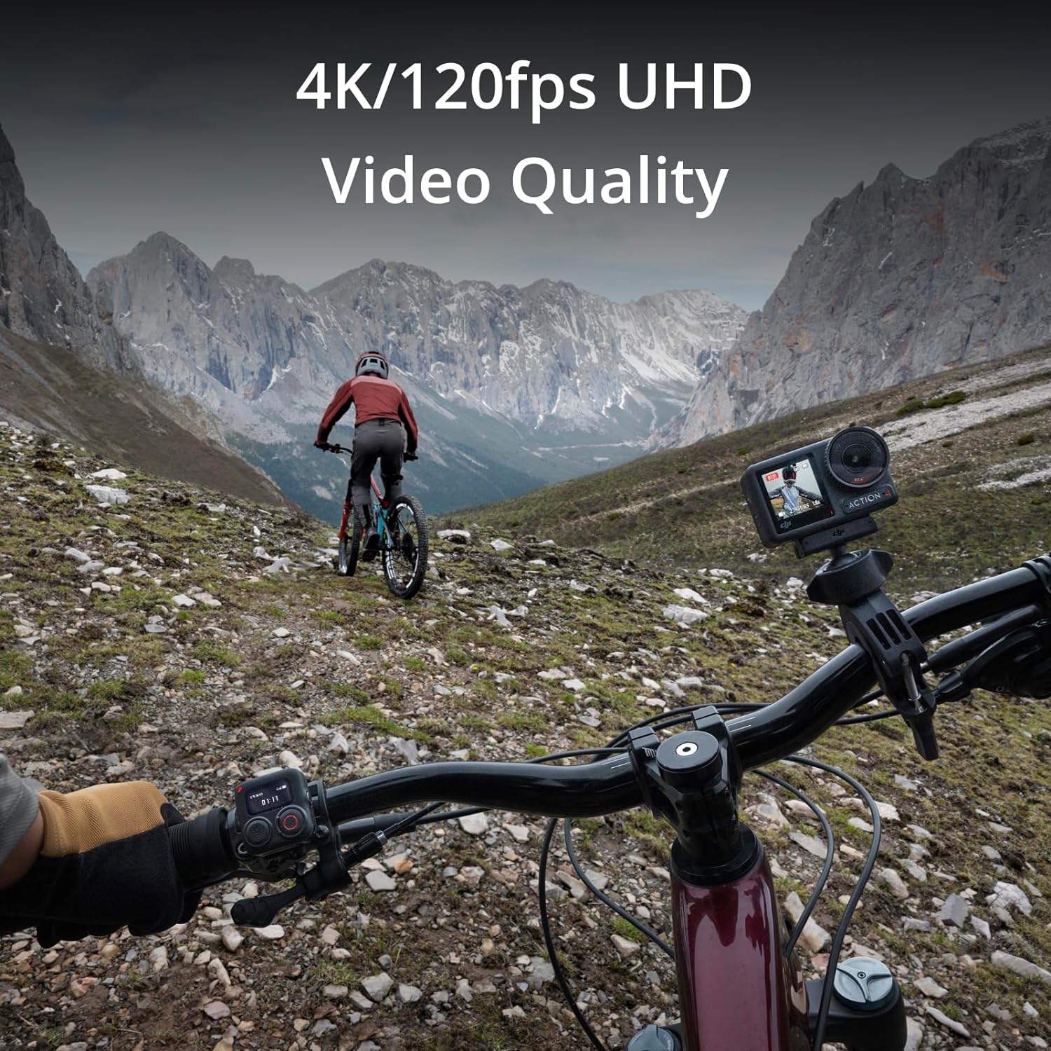 DJI Osmo Action 4 Adventure Combo, Waterproof Action Camera 4K with 1/1.3" Sensor, Stabilization, Dual Touchscreens, Up to 7.5 h with 3 Batteries, Mini Action Camera for Travel, Outdoor, Sports