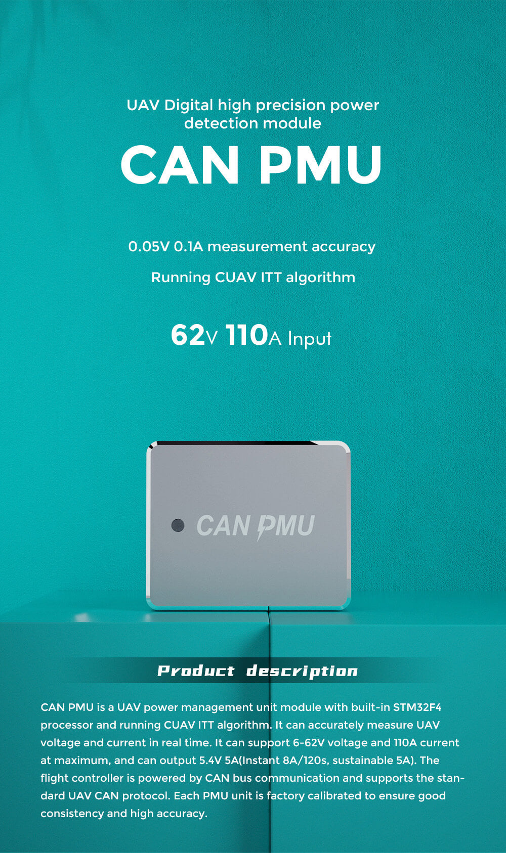 CUAV CAN PMU High Precision Power Detection Unit | For UAV and Flight Controller Drone Hardware