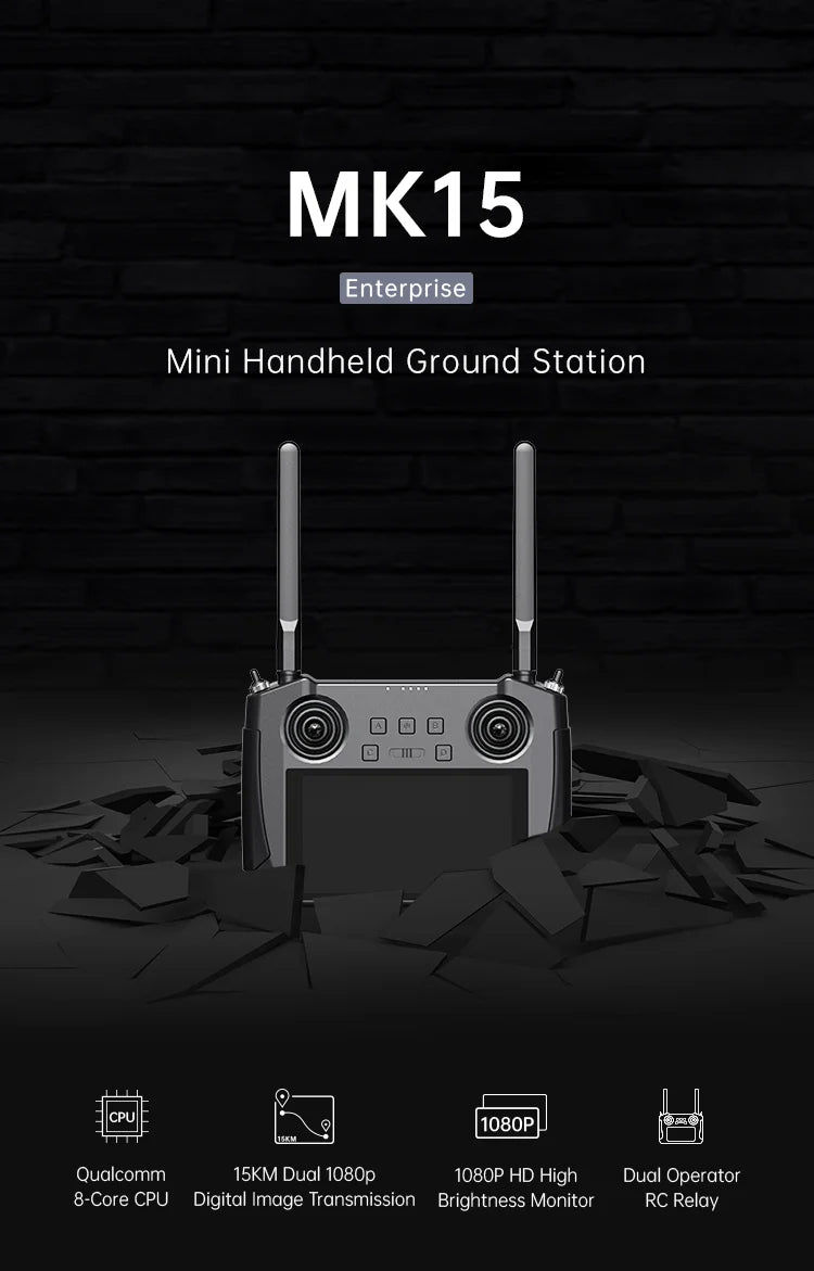 SIYI MK15 HM30 DUAL Mini Handheld Smart Controller Full HD Digital Image Transmission System with Dual Remote and Remote Control