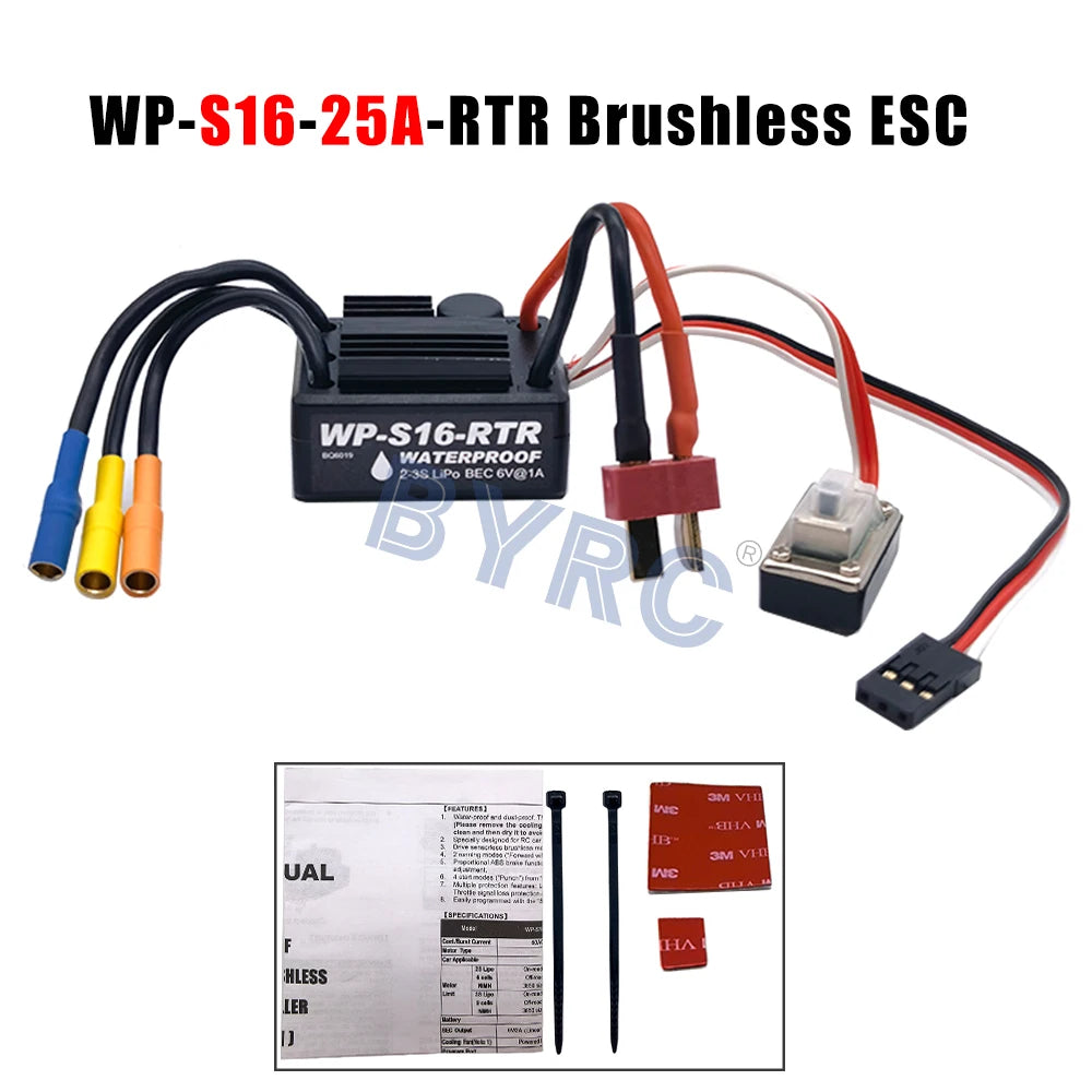 HOBBYWING Waterproof 25A 50A 60A 80A 100A 120A 150A 160A 200A RTR Brushless ESC Speed Controller For 1/10 1/8 1/7 1/6 1/5 RC Car