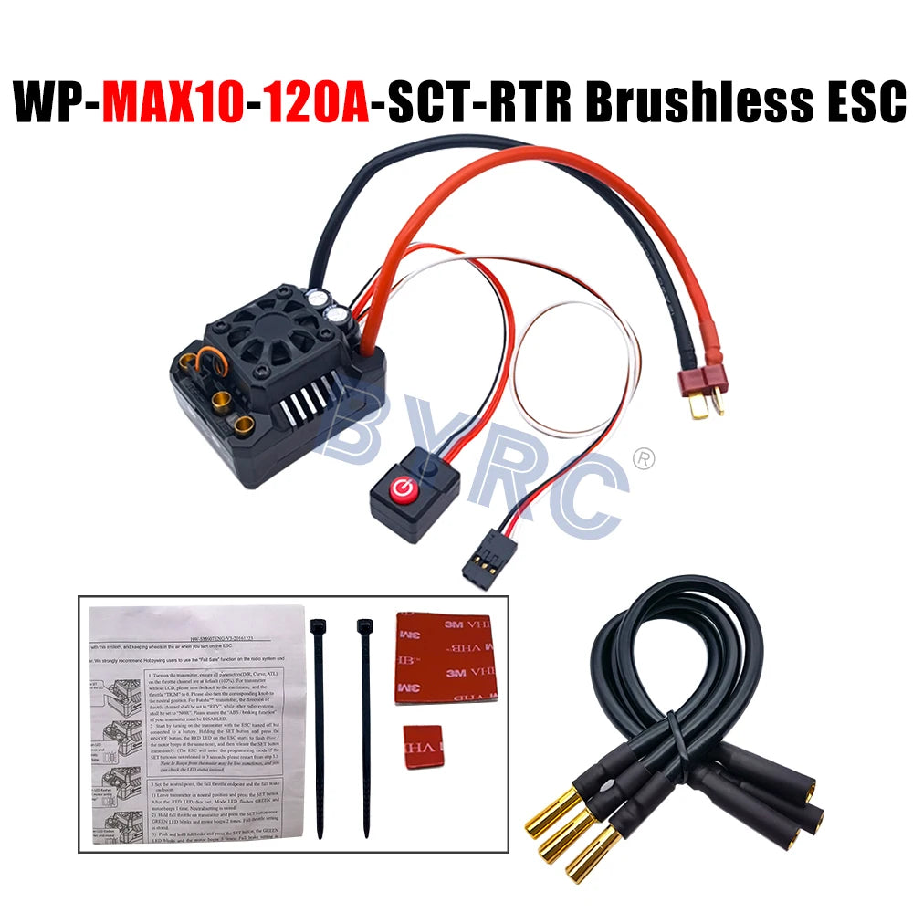 HOBBYWING Waterproof 25A 50A 60A 80A 100A 120A 150A 160A 200A RTR Brushless ESC Speed Controller For 1/10 1/8 1/7 1/6 1/5 RC Car