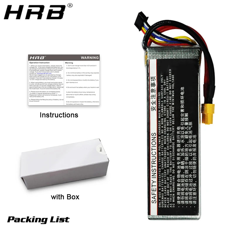 HRB 6S 22.2V Lipo Battery XT60 2200mah 1800 2600mah 3300mah 4000mah 5000mah 6000mah 10000mah 12000mah 16000mah 22000mah RC Parts
