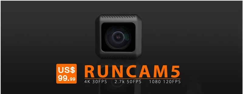 RunCam 5 12MP Smallest 4K Cam HD Recording 145 Degree NTSC/PAL 16:9/4:3 Switchable FPV Action Camera Mini Cam for RC Drone Accs