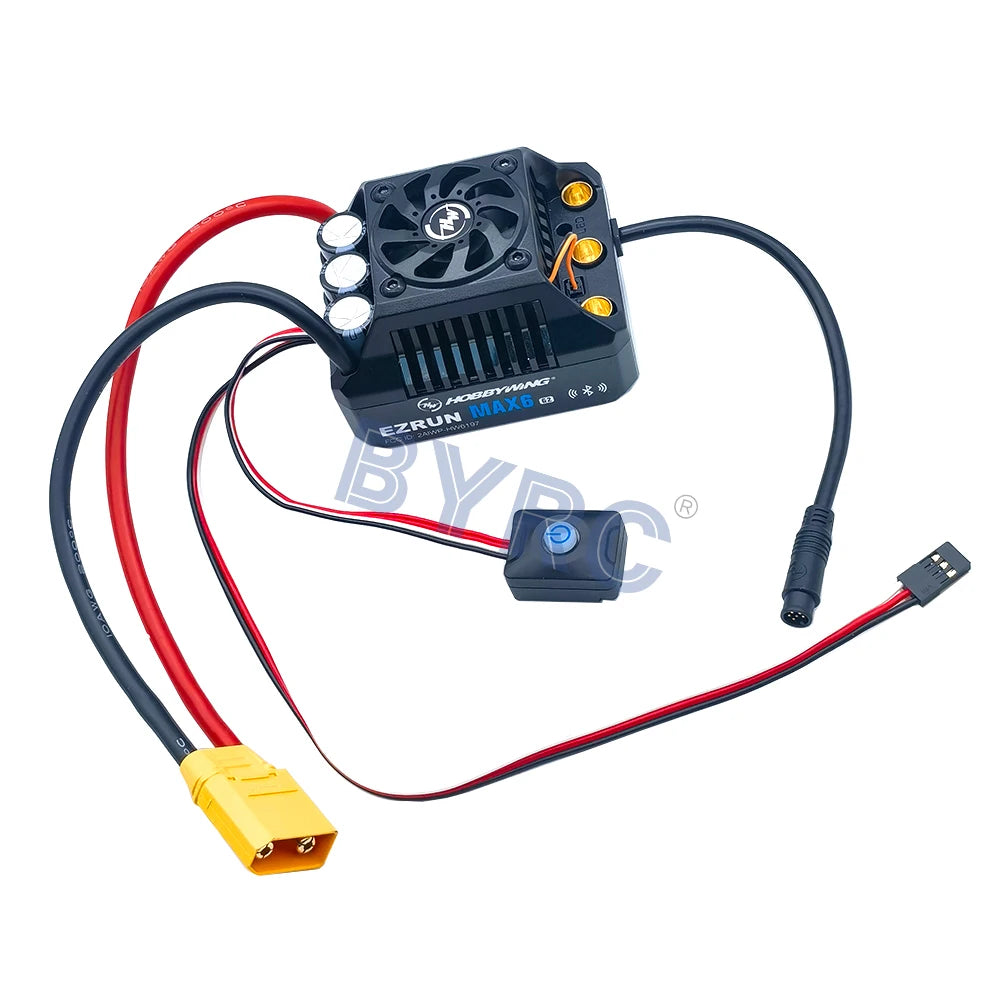 HobbyWing EzRun MAX6 G2 200A 3-8S Lipo Sensored Brushless ESC  Suitable For 1/5 1/6 1/7 Trucks And Off-road Vehicles