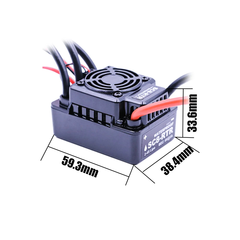 Hobbywing  SC8-RTR 120A Brushless ESC + KRUN 3660 2600/3300/3500/3800/4600KV Sensorless Motor +Program card for 1/10 RC Car