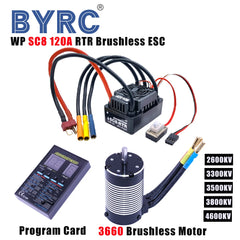 Hobbywing  SC8-RTR 120A Brushless ESC + KRUN 3660 2600/3300/3500/3800/4600KV Sensorless Motor +Program card for 1/10 RC Car