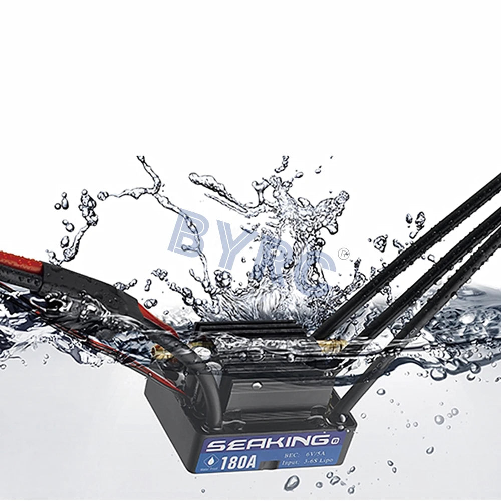 Hobbywing SeaKing V3 Waterproof 180A  2-6S Lipo Speed Controller 6V/5A BEC Brushless ESC for RC Racing Boat