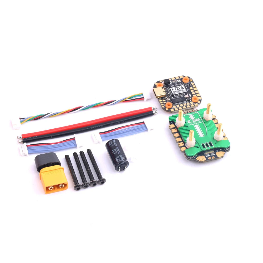 Newest SKYSTARS F722 Mini HD Pro Flight Controller / KM45 45A ESC Stack 32Bit BLHeli_32 Dshot600/1200 For 20x20 FPV Racing Drone