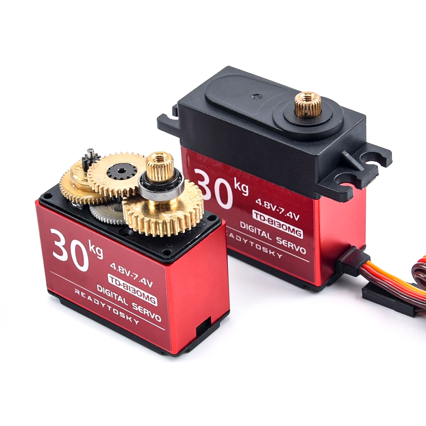 Readytosky 30KG Servo TD-8130MG 90~180 / 270 / 360 Degree Update Metal Gear Digital Servo 25T Arm for 1/8 1/10 Scale RC Car Toy