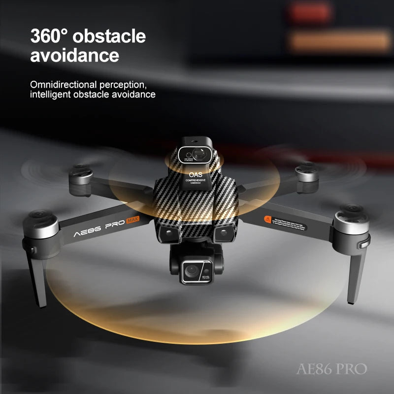 SJRC AE86+ 8K Pro Camera Drone GPS 3-axis stabilized PTZ With EIS Relay Professional Brushless Quadcopter Remote Controlled Dron