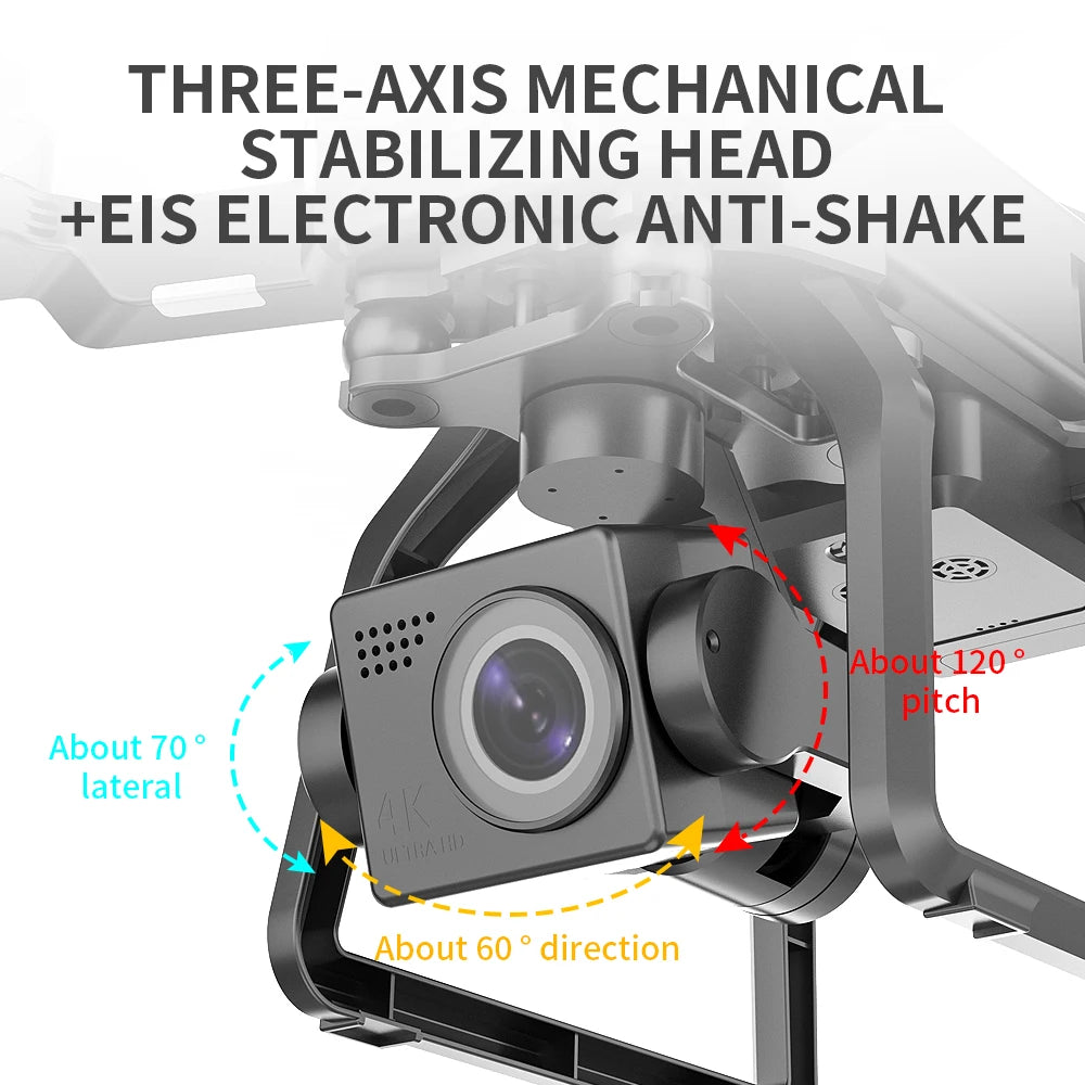 SJRC F7 PRO 3-Axis Gimbal 30 Minutes Drone 3KM 8k Profesional Fpv Brushless Motor HD Gps Rc long range Drone Caméra 4k