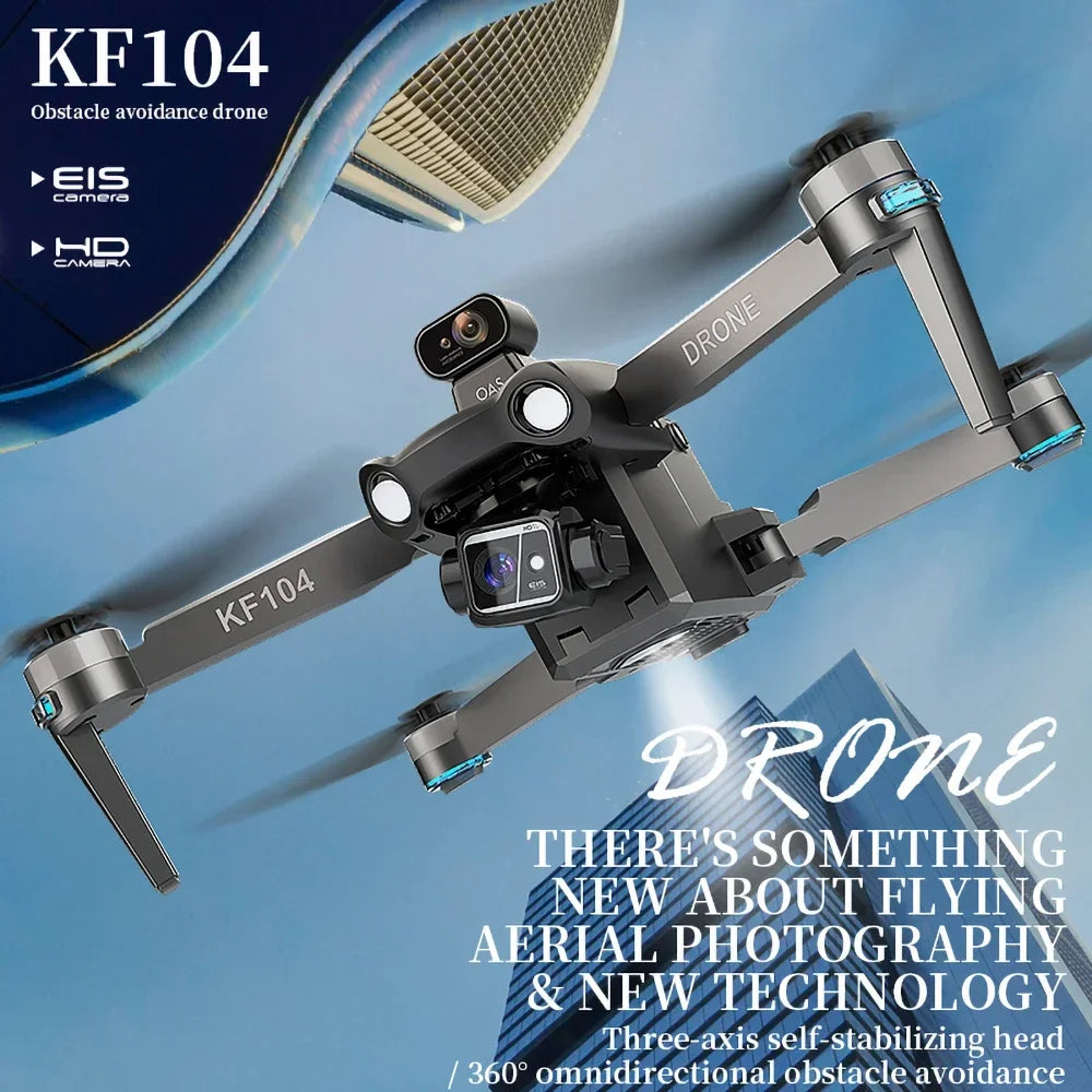 SJRC KF104 MAX 5G Image Transmission GPS Drone 8K 3-Axis Gimbal EIS Camera With Laser Obstacle avoidance RC Foldable Quadcopter