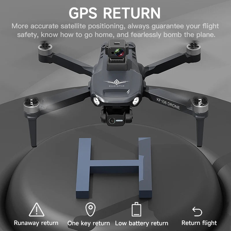 SJRC KF106 MAX Professional GPS Drone 3-Axis Anti-Shake Gimbal 4K HD Camera 5G Wifi FPV Brushless RC Quadcopter Dron