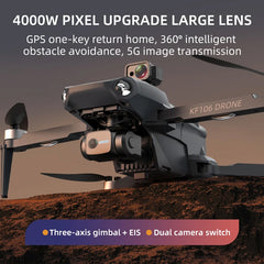 SJRC KF106 MAX Professional GPS Drone 3-Axis Anti-Shake Gimbal 4K HD Camera 5G Wifi FPV Brushless RC Quadcopter Dron