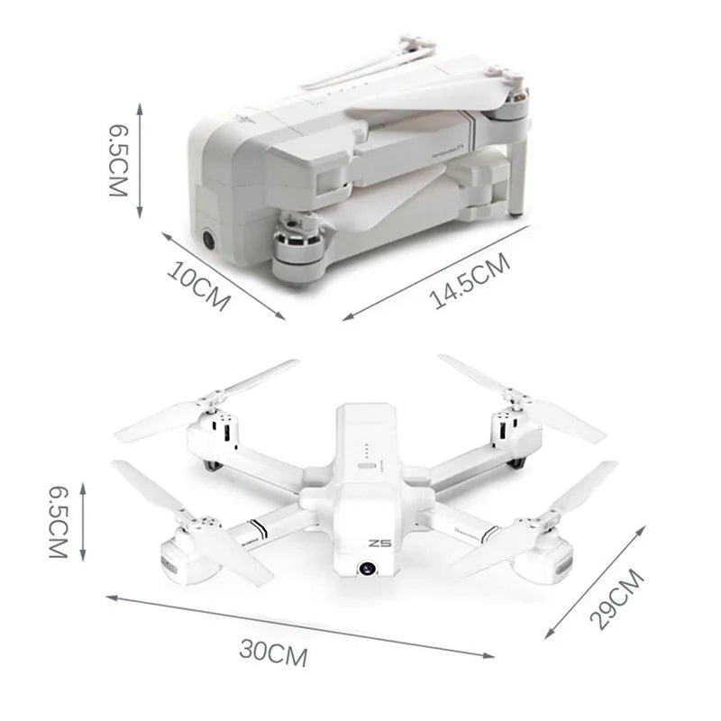 SJRC Z5 RC Drone RTF With 5G WiFi FPV 1080P Camera Profissional Selfie Folding Optical Flow Quadcopter vs XS809 B5W JJPRO X5 F11