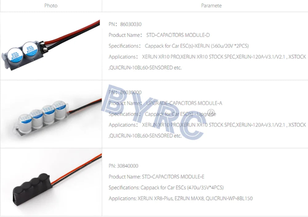 1PCS Hobbywing Low-impedance Capacitor Module 4 for Ezrun Xerun Car ESC