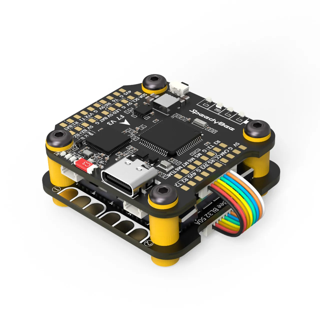 SpeedyBee F7 V3 50A Stack F722 Flight Control BL32 50A 4in1 ESC3~6S Lipo with Blackbox Analyzer Suitable for FPV Freestyle Drone