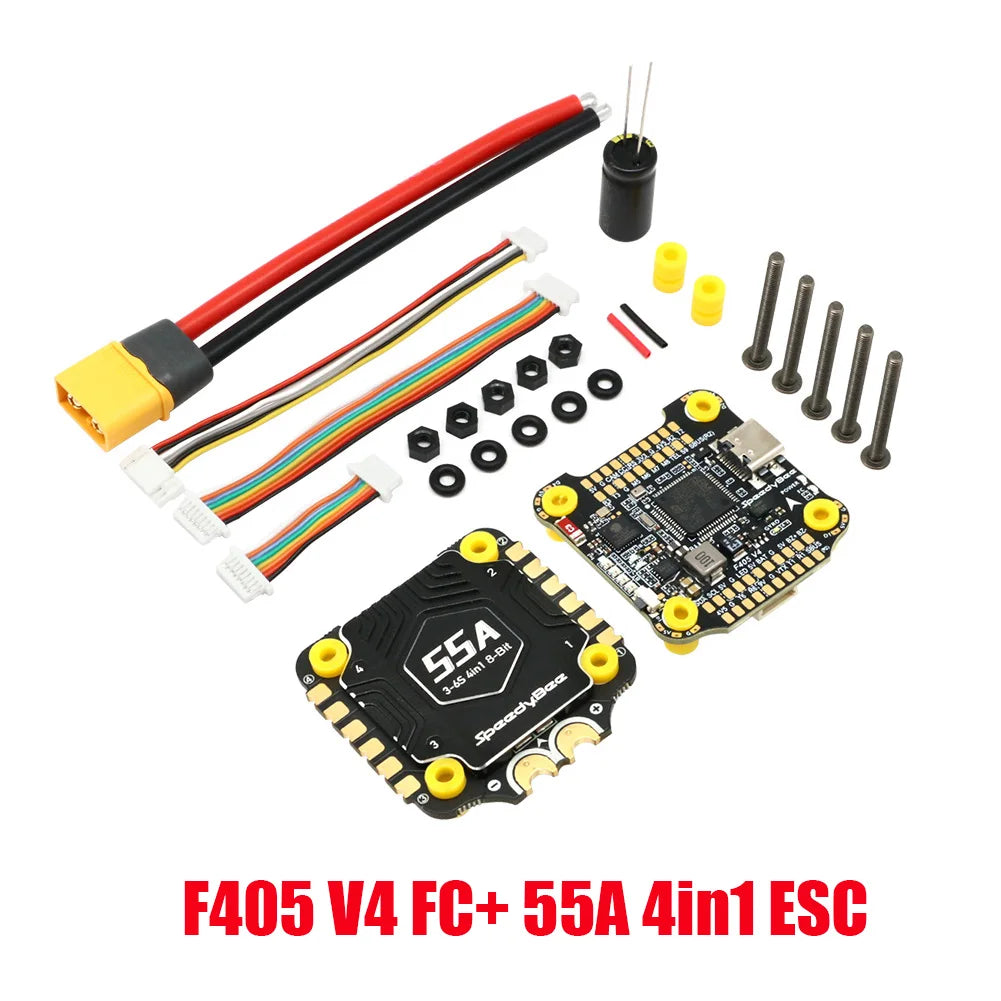 Speedybee F405 V4 Stack BLS 55A 4-in-1 ESC&FC 30x30 RC iNAV Betaflight Configure Bluetooth 3-6S FPV 5-8 inch frame Drone parts
