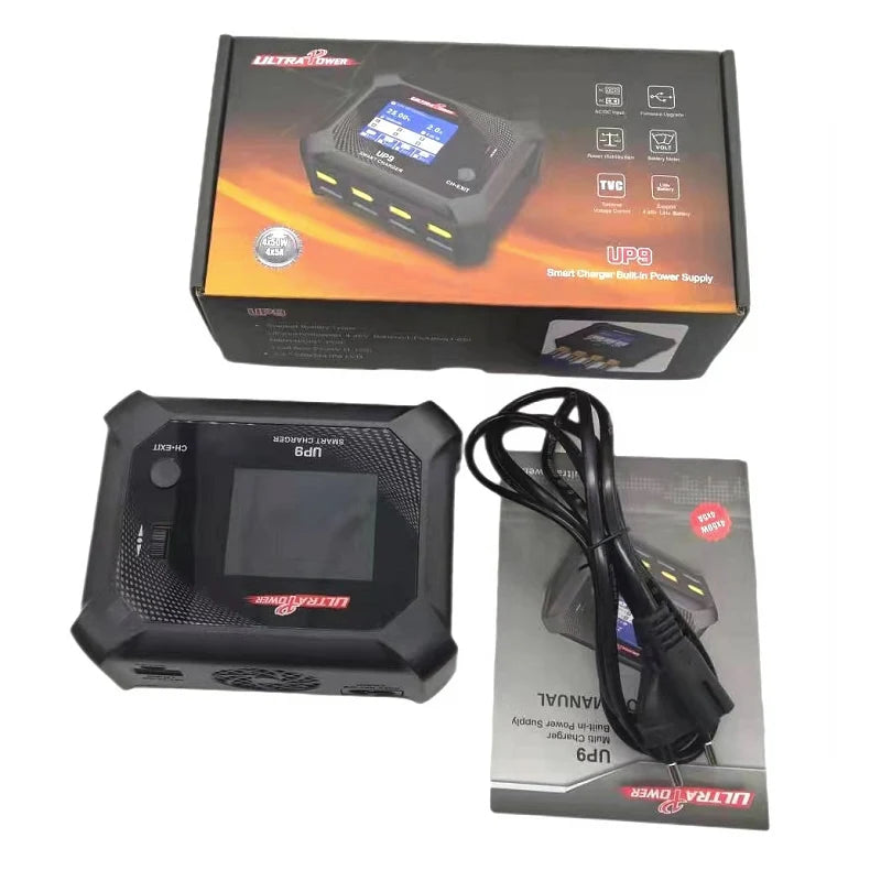 ULTRA POWER UP9 AC 100W DC 200W IPS LCD Four Channels Smart Blance Charger Discharger for 1-6S LiPo/LiHV/LiIon/LiFe Battery