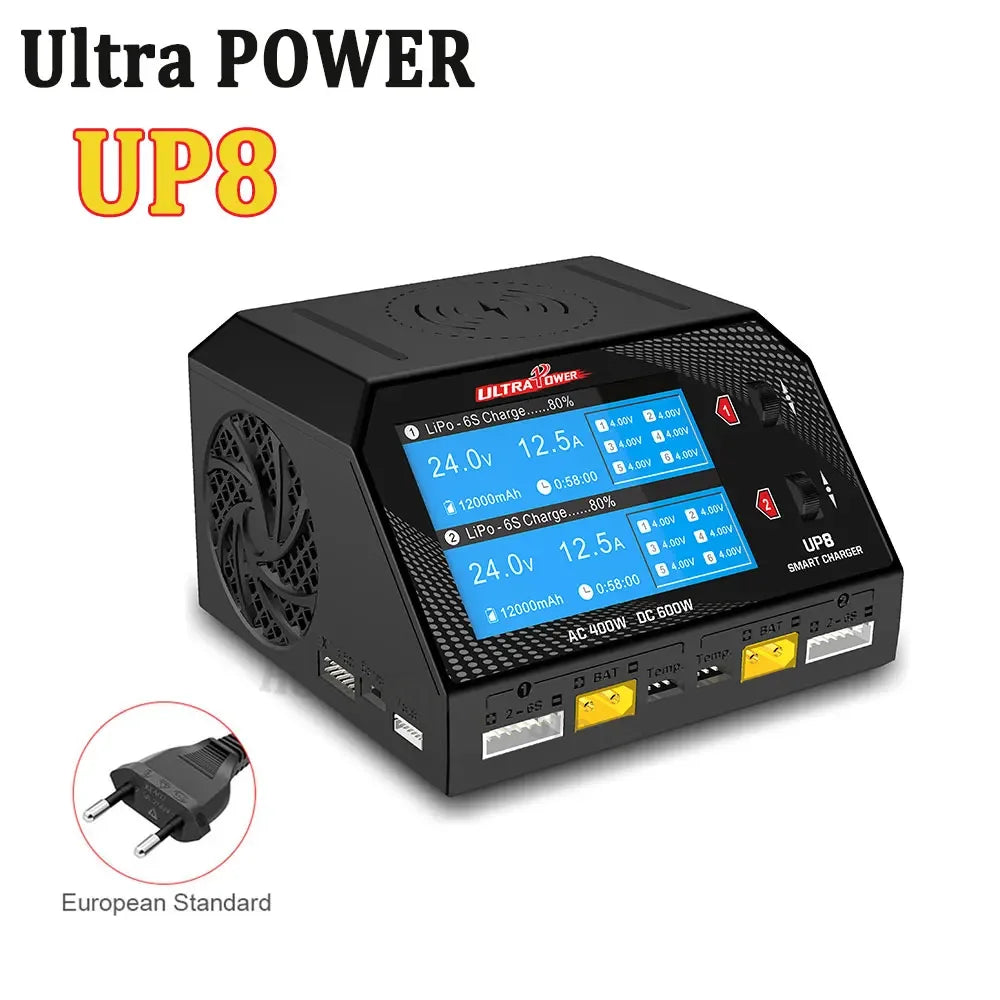 Ultra POWER UP8 Battery Charger Dual Channel 2x16A AC 400W DC 600W LiPo LiHV LiIon LiFe NiCd NiMH Balance Charger Discharger