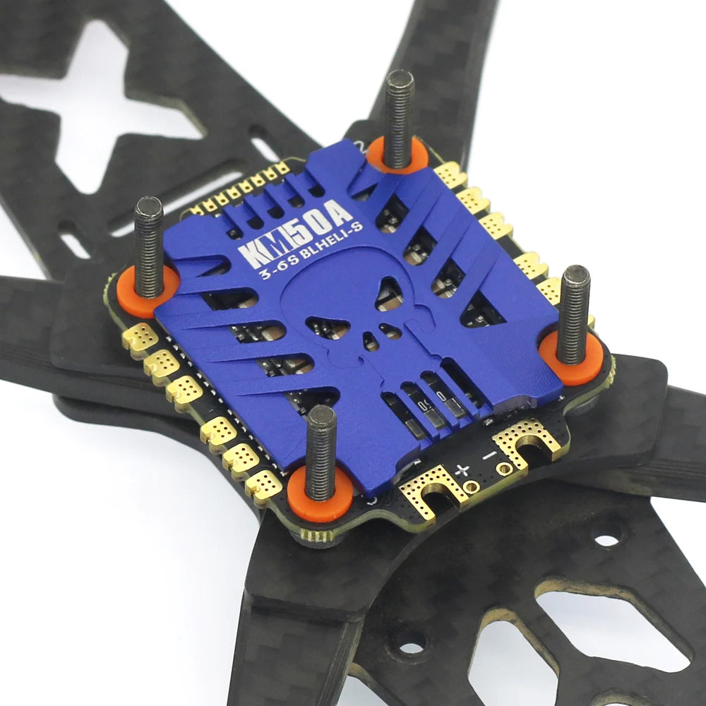 skystars KM50A 3-6S 4 In 1 ESC BLHeli_S ESC Speed Controller Board Support Dshot150 Dshot300 Dshot600 for FPV RC Racing Drone
