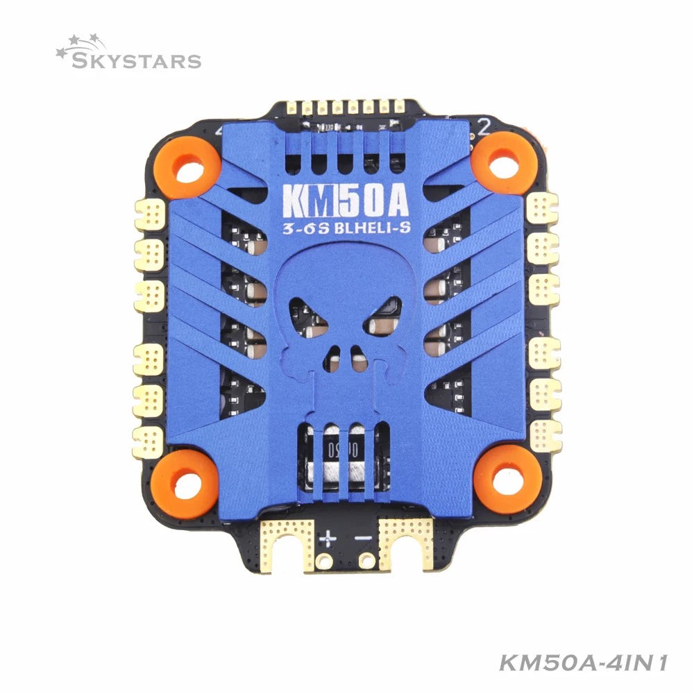skystars KM50A 3-6S 4 In 1 ESC BLHeli_S ESC Speed Controller Board Support Dshot150 Dshot300 Dshot600 for FPV RC Racing Drone