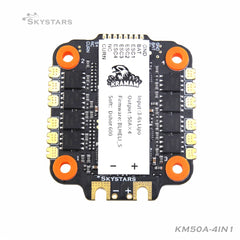 skystars KM50A 3-6S 4 In 1 ESC BLHeli_S ESC Speed Controller Board Support Dshot150 Dshot300 Dshot600 for FPV RC Racing Drone